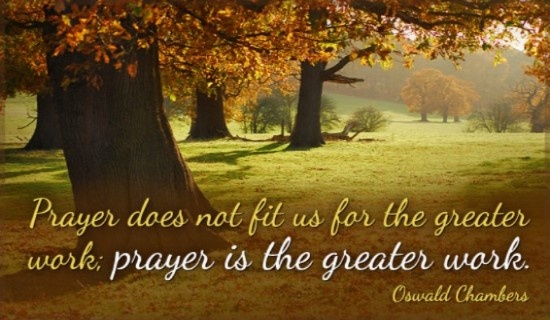 oswald chambers quote on prayer