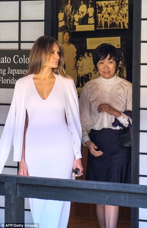 This was Melania Trump's first public solo appearance as First Lady of the United States. She has been living in Trump Tower