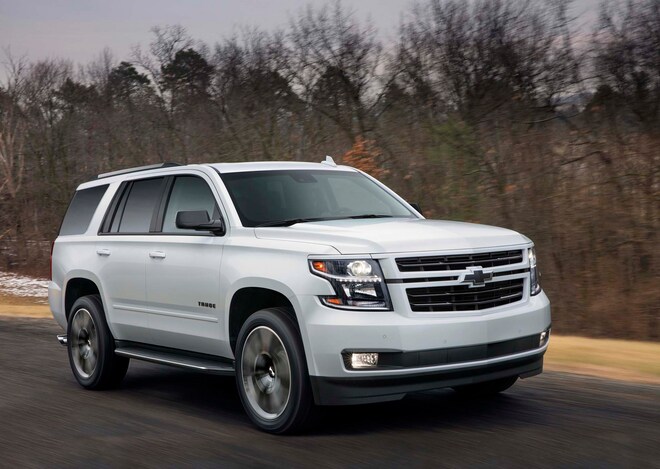 2018 Chevrolet Tahoe RST front three quarter in motion