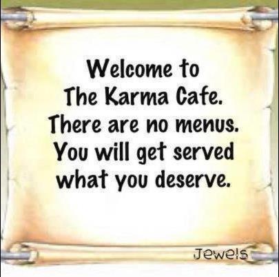 Karma doesn't have menus, you will get served what you deserve