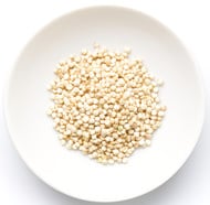 Quinoa on a White Plate