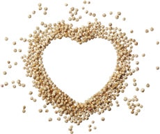 Quinoa Shaped Like a Heart