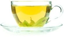 Green Tea in a Glass Teacup