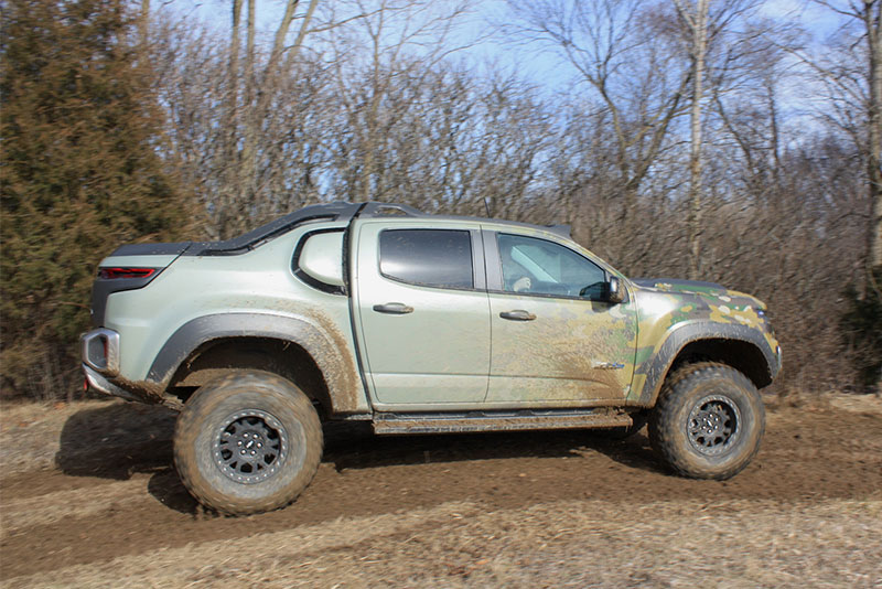 Chevrolet Colorado ZH2 hydrogen fuell cell truck side