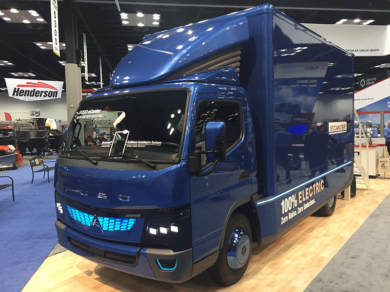 Fuso’s eCanter electric delivery truck. 