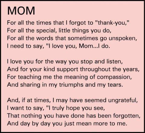 Thank You Mom Quotes